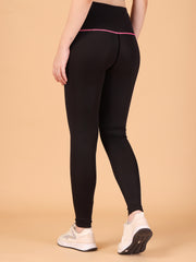 CUKOO Black Legging/Yoga Pant with pink threading