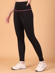 CUKOO Black Legging/Yoga Pant with pink threading
