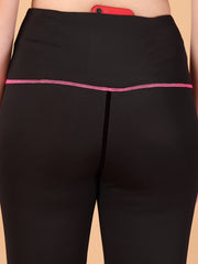 CUKOO Black Legging/Yoga Pant with pink threading
