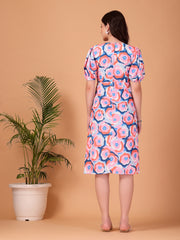 Multi-color Printed Double Georgette Dress