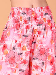 Floral Printed Double Georgette Two-Piece Co-ord Set