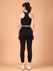 Cukoo Black Sports Bra and Legging Set