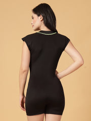 CUKOO Padded Black Chic Shorty Swimsuit