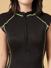 CUKOO Padded Black Chic Shorty Swimsuit