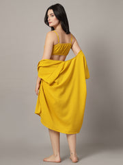 CUKOO Yellow 3-Piece Resort Wear Set | Beach Wear : Your Ultimate Vacay Companion!