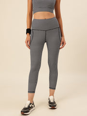 CUKOO Gingham White black Checker Legging/Yoga Pant