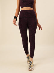 Cukoo Purple Animal Print Leggings/Yoga pants