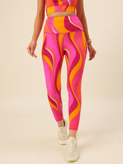 Cukoo Pink Orange Leggings/Yoga pants