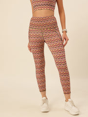 Cukoo Beige Retro waves Legging/Yoga Pants