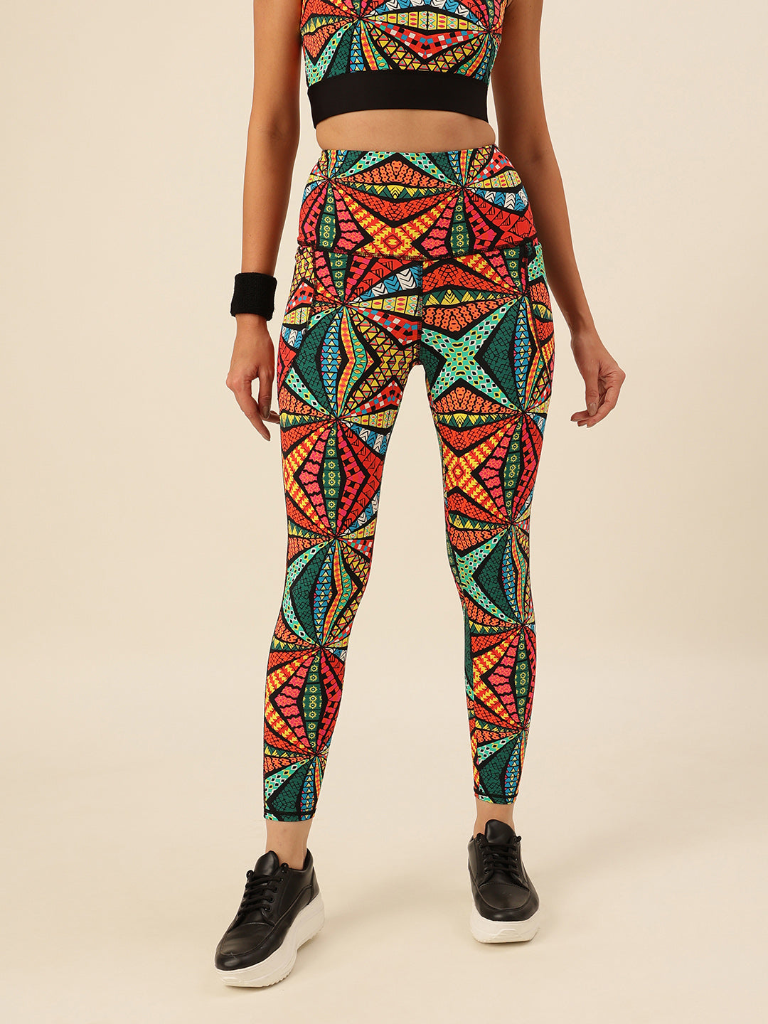Cukoo Geometric multicolor Legging/Yoga Pants
