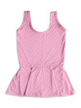 CUKOO Girls Pink Polka Dot Print Swimsuit