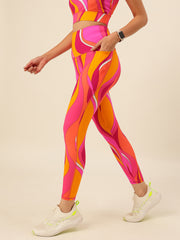 Cukoo Pink Orange Leggings/Yoga pants