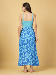 CUKOO BLUE Knot Cut-Out Swimwear with Matching Skirt