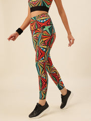 Cukoo Geometric multicolor Legging/Yoga Pants