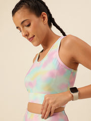 Cukoo Tie-Dye Rainbow Color Sports Bra and Legging Set