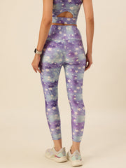 Cukoo Purple Star Print Legging/Yoga Pant