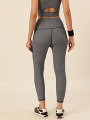 CUKOO Gingham White black Checker Legging/Yoga Pant