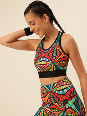 Cukoo Geometric multicolor Sports Bra
