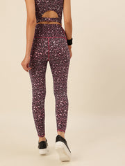 CUKOO Purple Geometric print Legging/Yoga Pant