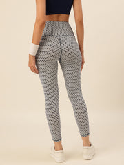 CUKOO White Black Geometric Print Legging/Yoga Pant