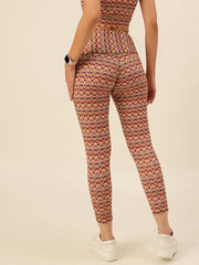 Cukoo Beige Retro waves Legging/Yoga Pants