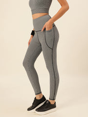 Cukoo Gray Geometric Print Leggings/Yoga pants
