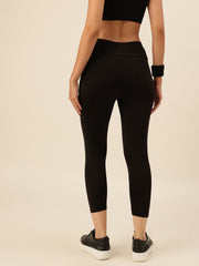 CUKOO Black Magenta Print Legging/Yoga Pant