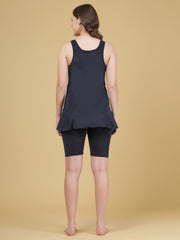 CUKOO Padded white-Blue stripe Swimsuit