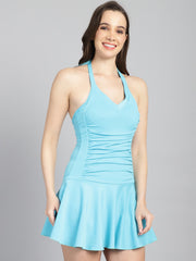 CUKOO Padded Blue Halter Neck Swimwear