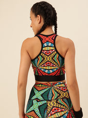 Cukoo Geometric multicolor Sports Bra