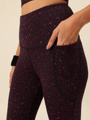 Cukoo Purple Animal Print Leggings/Yoga pants