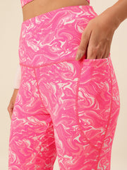 Cukoo Pink Marble Print Legging/Yoga Pant