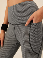 Cukoo Grey Geometric Print Sports Bra and Legging Set