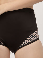 CUKOO Animal Printed Black Swim Bottom for Women