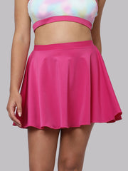 CUKOO Pink Solid Swim Bottom for Women