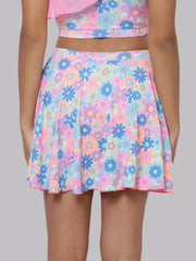 CUKOO Pink Floral Printed Swim Bottom for Women