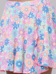CUKOO Pink Floral Printed Swim Bottom for Women