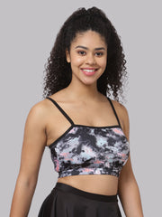 CUKOO Padded Black Swim Top