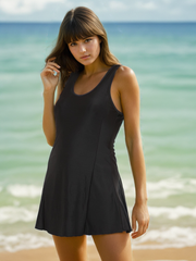 Cukoo Padded Single Piece Solid Black Classic Swimwear for Women and Girls - Cukoo