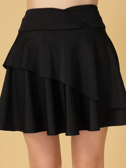 Cukoo Non-Padded Blue Swim top and Black Swim Skirt