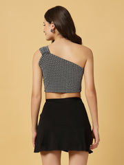 Cukoo Non-Padded Geometric Print Swim top and Swim Skirt