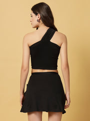 Cukoo Non-Padded Black Swim top and Swim Skirt