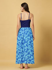 CUKOO ROYAL BLUE Knot Cut-Out Swimwear with Matching SkirT
