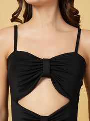 CUKOO BLACK Knot Cut-Out Swimwear