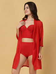 Padded RED 3 pc Swim Set