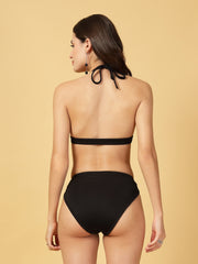 CUKOO Black Halter Neck Bikini