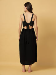 CUKOO Black Resortwear Beach Dress