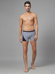 CUKOO Blue Striped Swim Bottoms for Men
