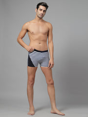 CUKOO Blue Striped Swim Bottoms for Men