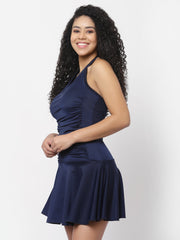 CUKOO Padded Blue Halter Neck Swimwear